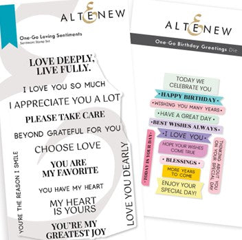 Altenew - One Go Sentiments Stamp only