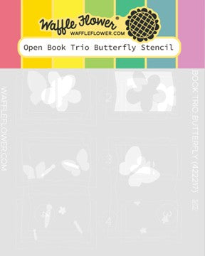 Waffle Flower - Stencil Open Book Butterfly
