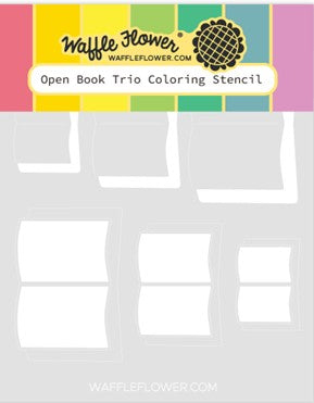 Waffle Flower - Stencil Open Book Trio Colouring