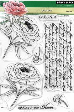 Penny Black - Peonies (stamp and die set) 31-117/51-879