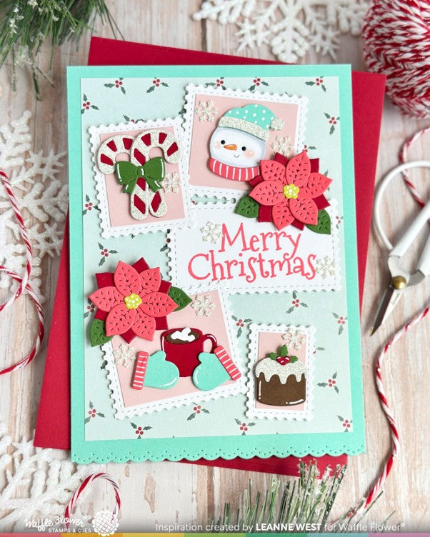 Waffle Flower - Postage Collage Christmas Icons Die