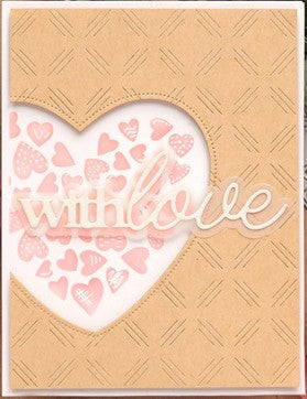 Waffle Flower - Inlaid Hearts Die-n-Stencil ***