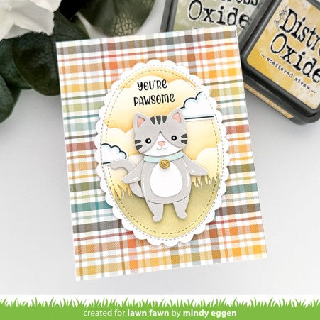 Lawn Fawn LF4203 Henry's Build-a-Sentiment Cat stamp set
