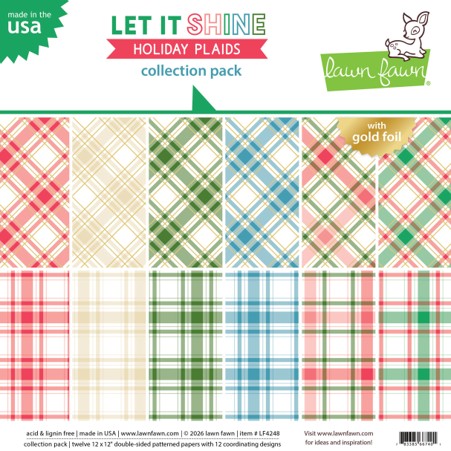 Lawn Fawn - Let It Shine Holiday Plaids - Collection Pack KF4248