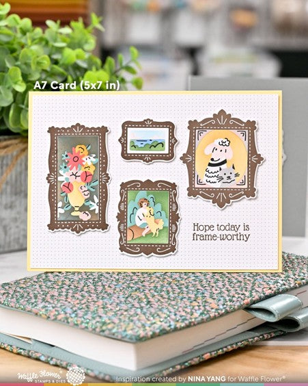 Waffle Flower - Stamp Postage Collage Picture Perfect