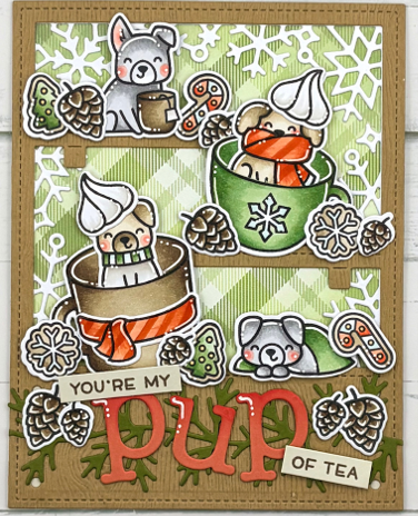 Lawn Fawn LF4250 Cozy Dogs Stamp and Die set*
