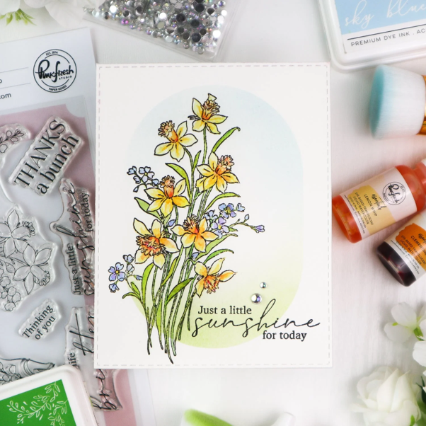 Pink Fresh Studio - Whispering Daffodils stamp & die *