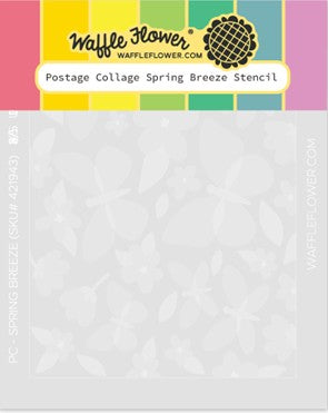 Waffle Flower - Postage Collage Spring Breeze Stencil