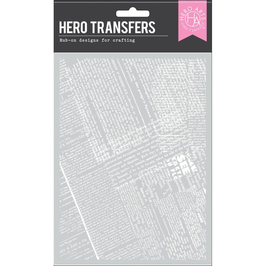 Hero Arts Transfers RT128 White Collage Backgrounds Part 2 (rub-ons)