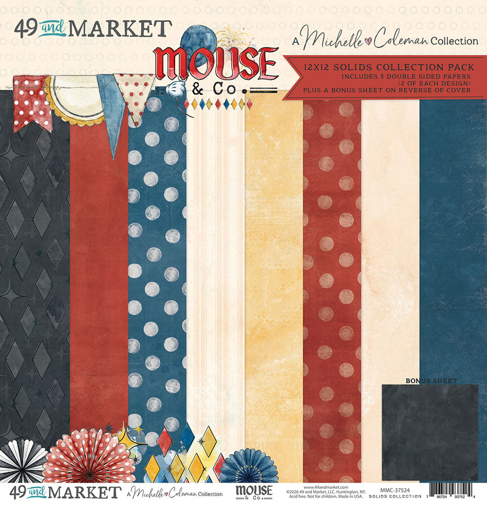 49 & Market - Mouse & Co 12X12 Solids Collection Pack (MMC-37524)…