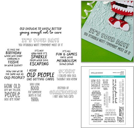 Spellbinders - Birthday Laughs Sentiments Clear Stamp Set STP-264