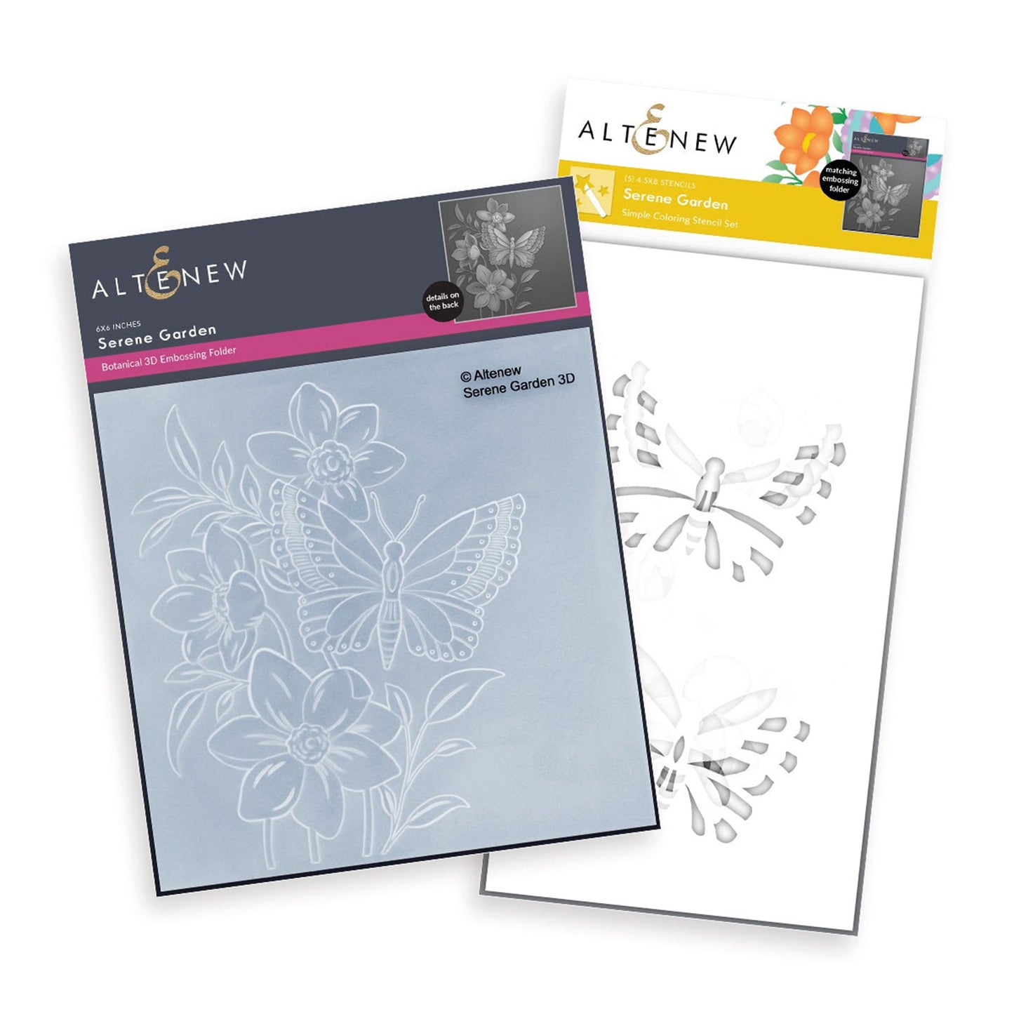 Altenew - Serene Garden (Embossing Folder and Stencil Set)