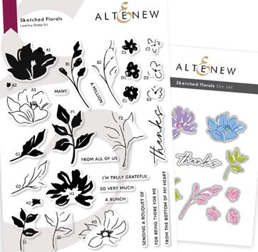 Altenew Sketched Florals (stamp & die set)