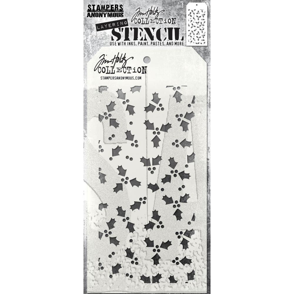 Tim Holtz Stencil THS189 Tiny Holly........