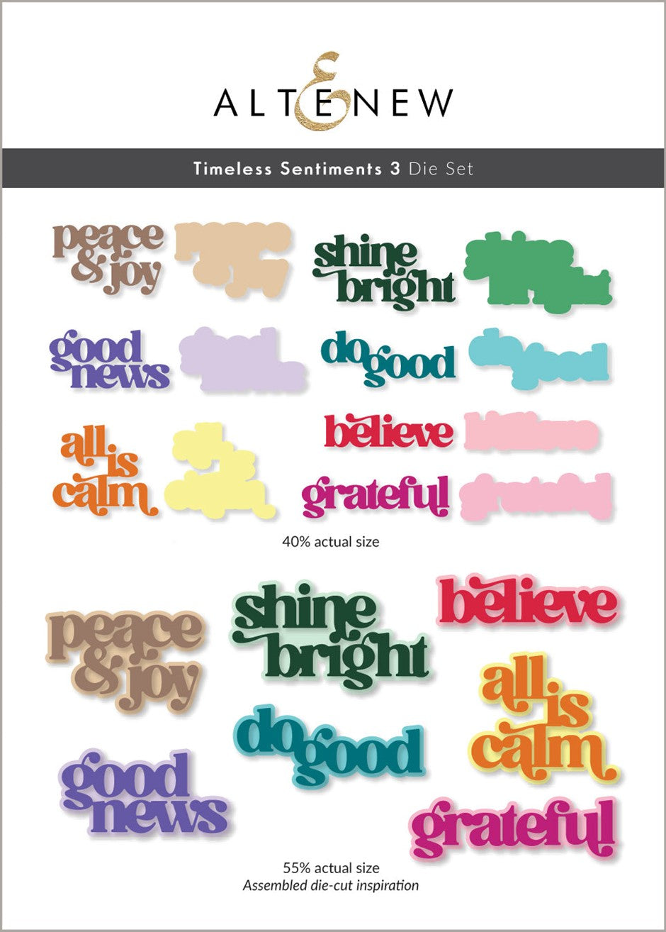 Altenew - Timeless Sentiments Die set - Holiday Edition - sold out