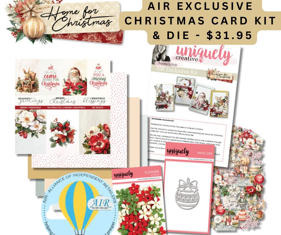 Uniquely Creative - Home For Christmas card and die kit - Exclusive to AIR retailers