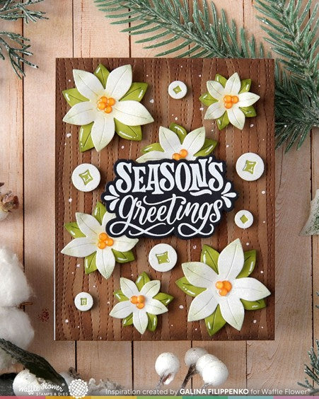 Waffle Flower - Woodgrain Texture die