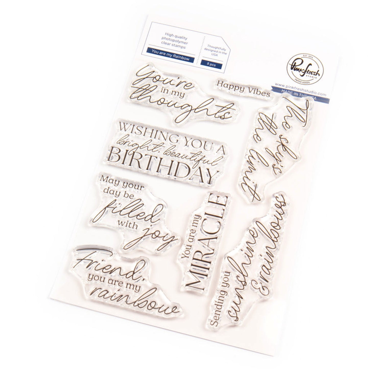 Pinkfresh Studio - You Are My Rainbow (stamp and die set)