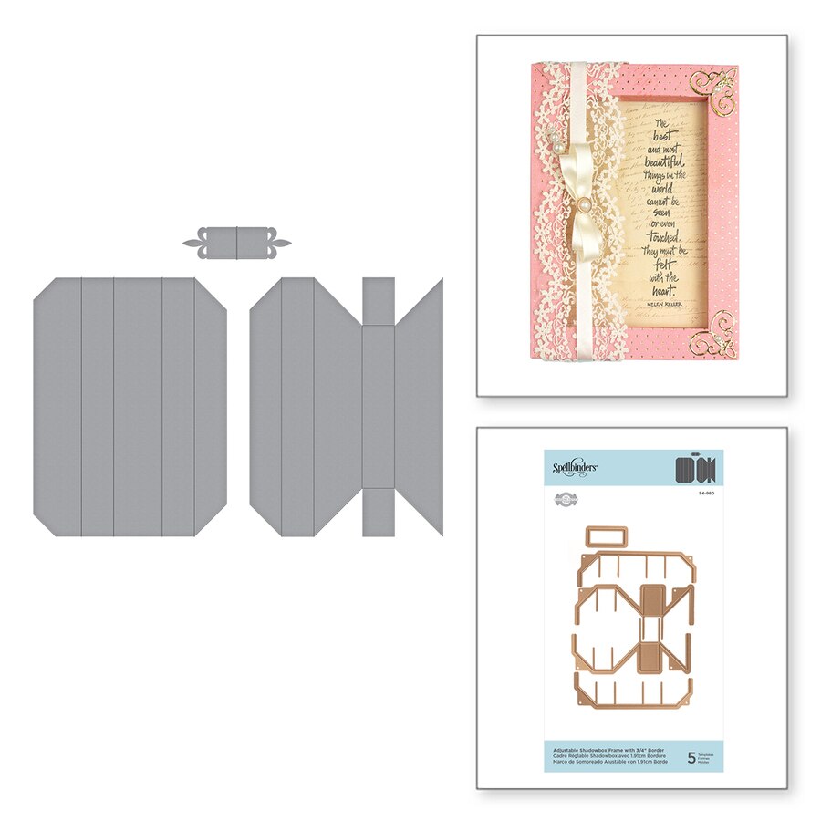 Spellbinders S4-980 Adjustable Shadowbox Frame 3/4 Border