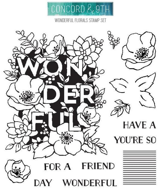 Concord & 9th - 10362 Wonderful Florals stamp set