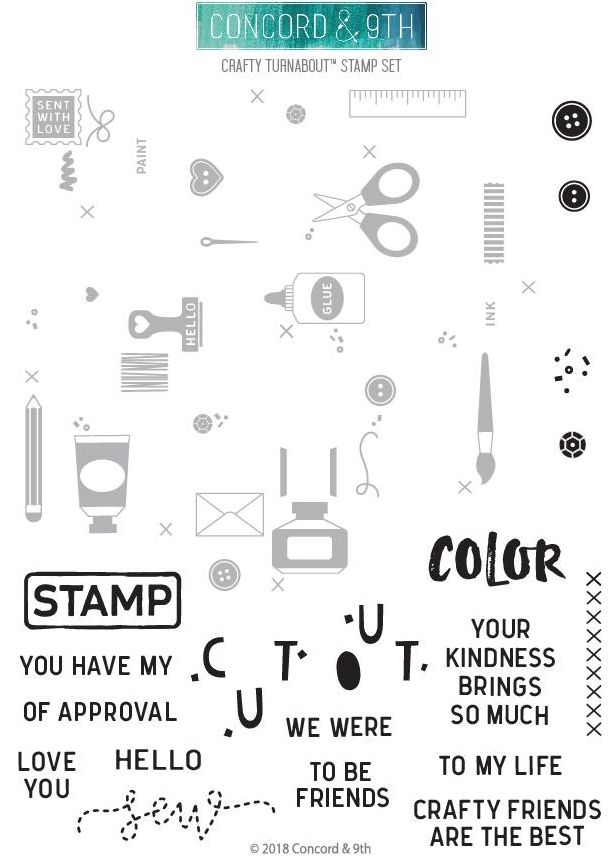 Concord & 9th - 10488 Crafty Turnabout stamp set 1 only…..