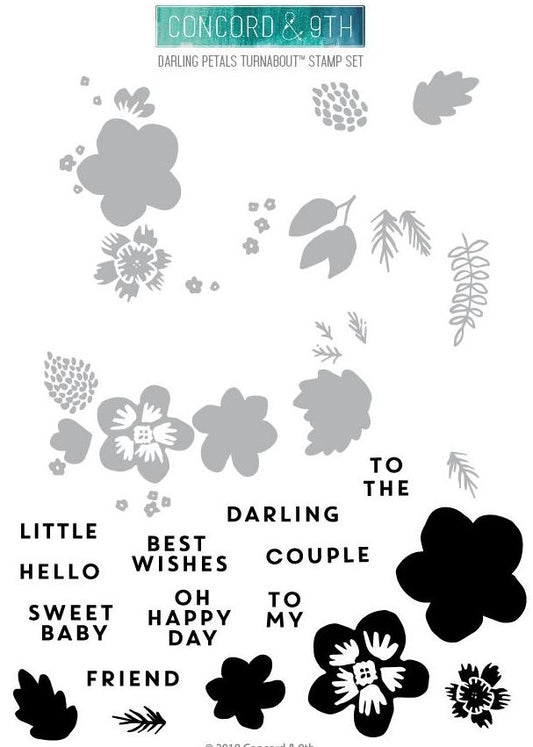 Concord & 9th - 10500 Darling Petals Turnabout stamp set