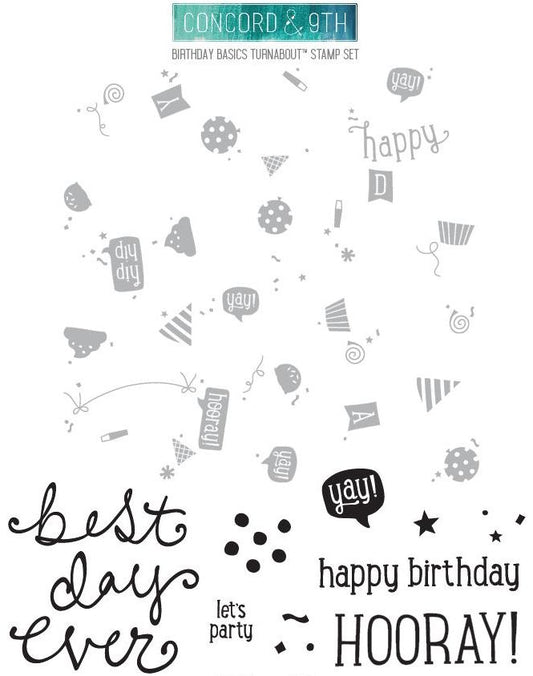 Concord & 9th - 10543 Birthday Basics Turnabout stamp set