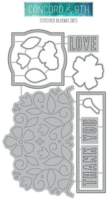 Concord & 9th - 10786/10785 Stitched Blooms (stamp & die bundle)