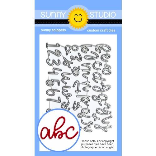 Sunny Studio Stamps - Loopy Letters die set (117)