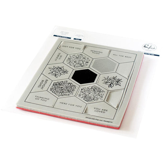 Pinkfresh Studio - Hexagons (stamp & die set) 1320 and 2320 - sold out