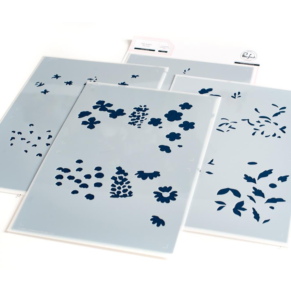 PinkFresh Studio - 138722 Beautiful Blooms Layering Stencil……..