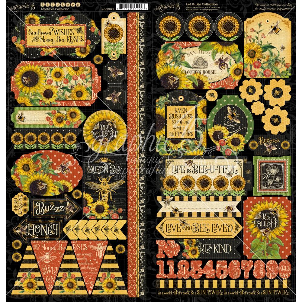 Graphic 45 - Let It Bee - G4502379 12x12" Stickers