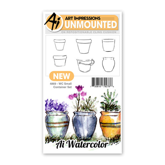 Art Impressions - 4869 Watercolour Small Container Set*