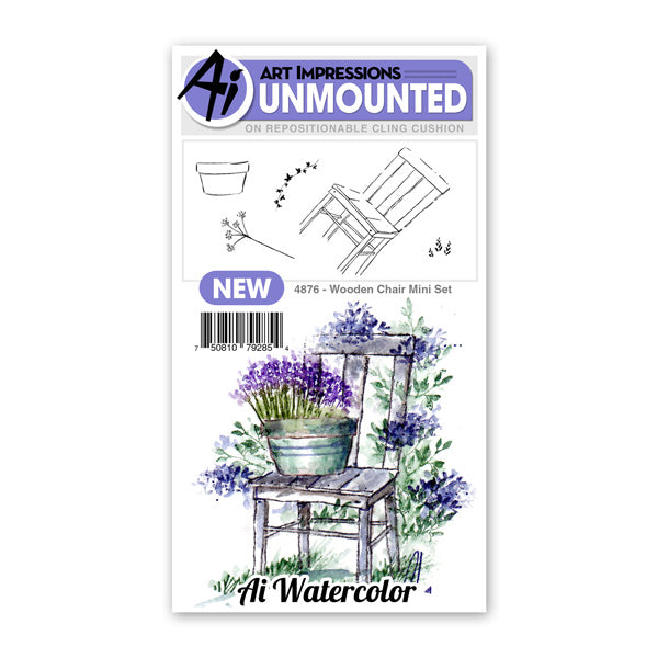 Art Impressions - 4876 Wooden Chair Mini Set
