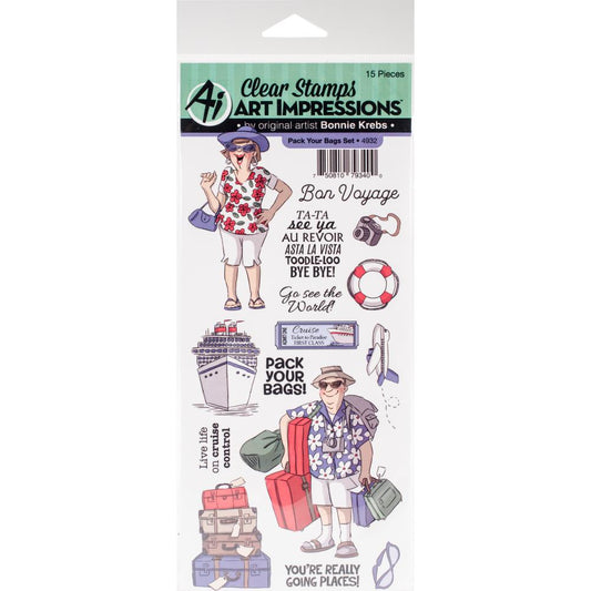 Art Impressions - 4932 Pack Your Bags (clear stamp set)*