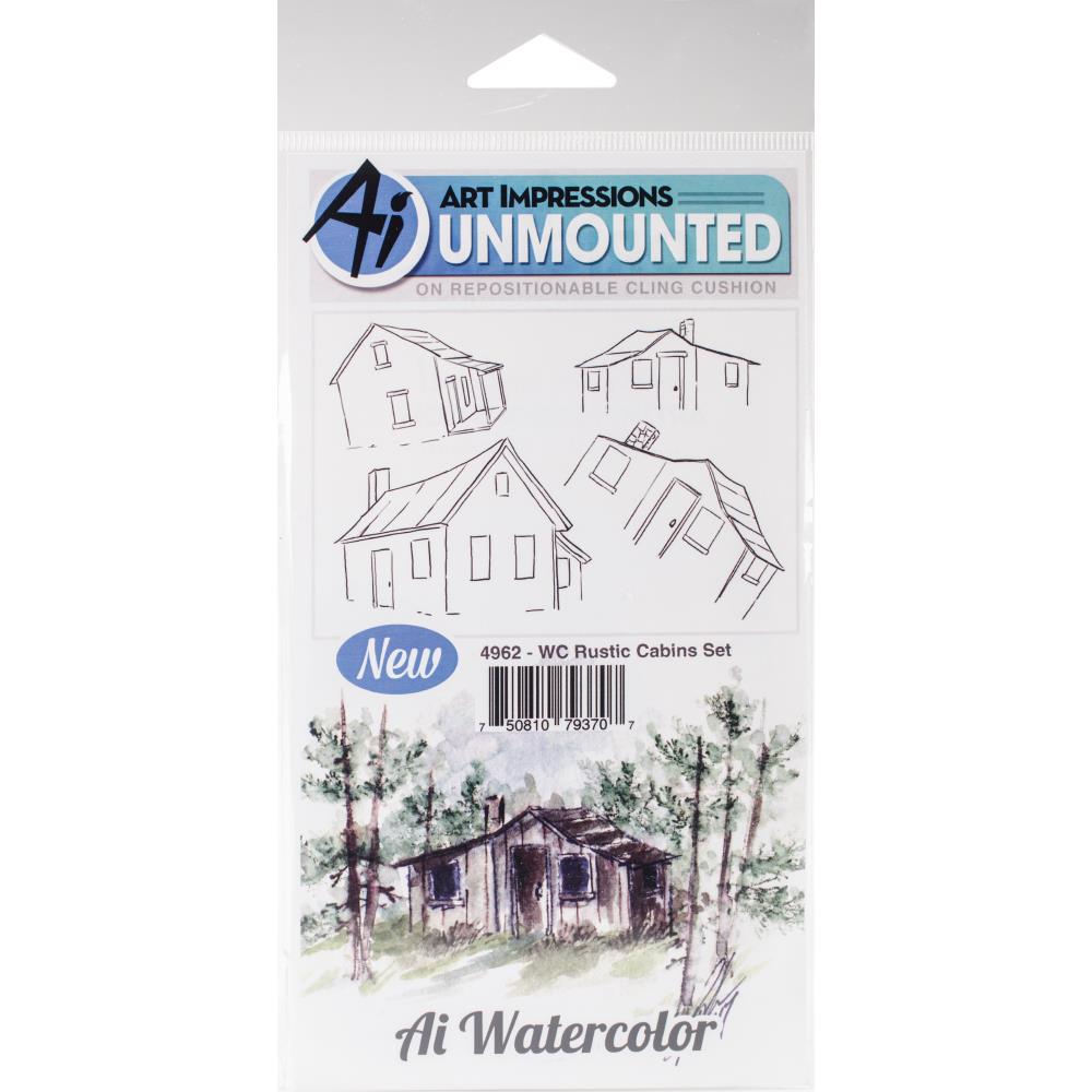 Art Impressions - 4962 WC Rustic Cabins set*