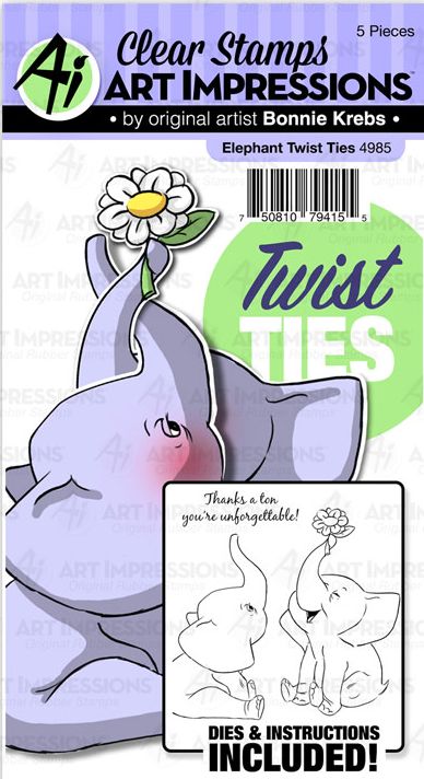 Art Impressions - 4985 Elephant Twist Ties*
