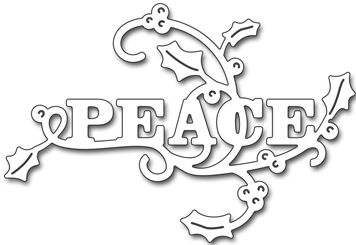 Penny Black 51-367 Peace and Holly Metal Die…….