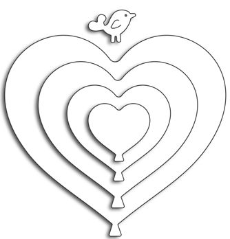 Penny Black - 51-493 Heart Balloons (die)…….
