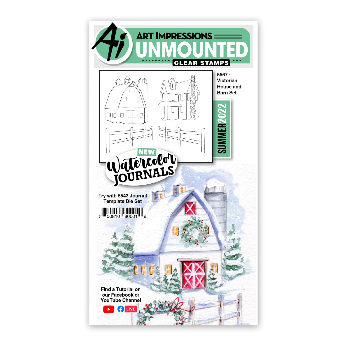 Art Impressions - 5567 Victorian House and Barn Set*