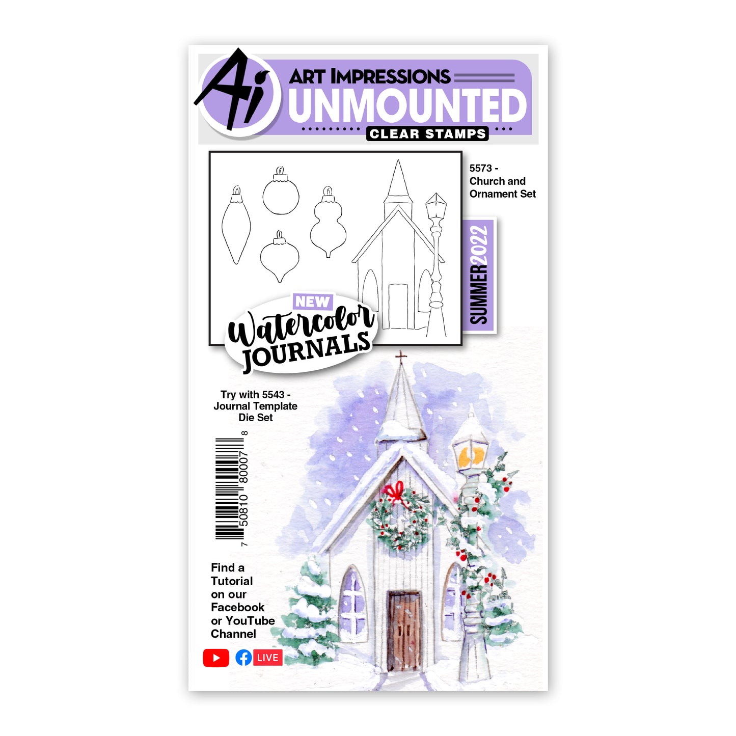 Art Impressions - 5573 Church and Ornaments set*