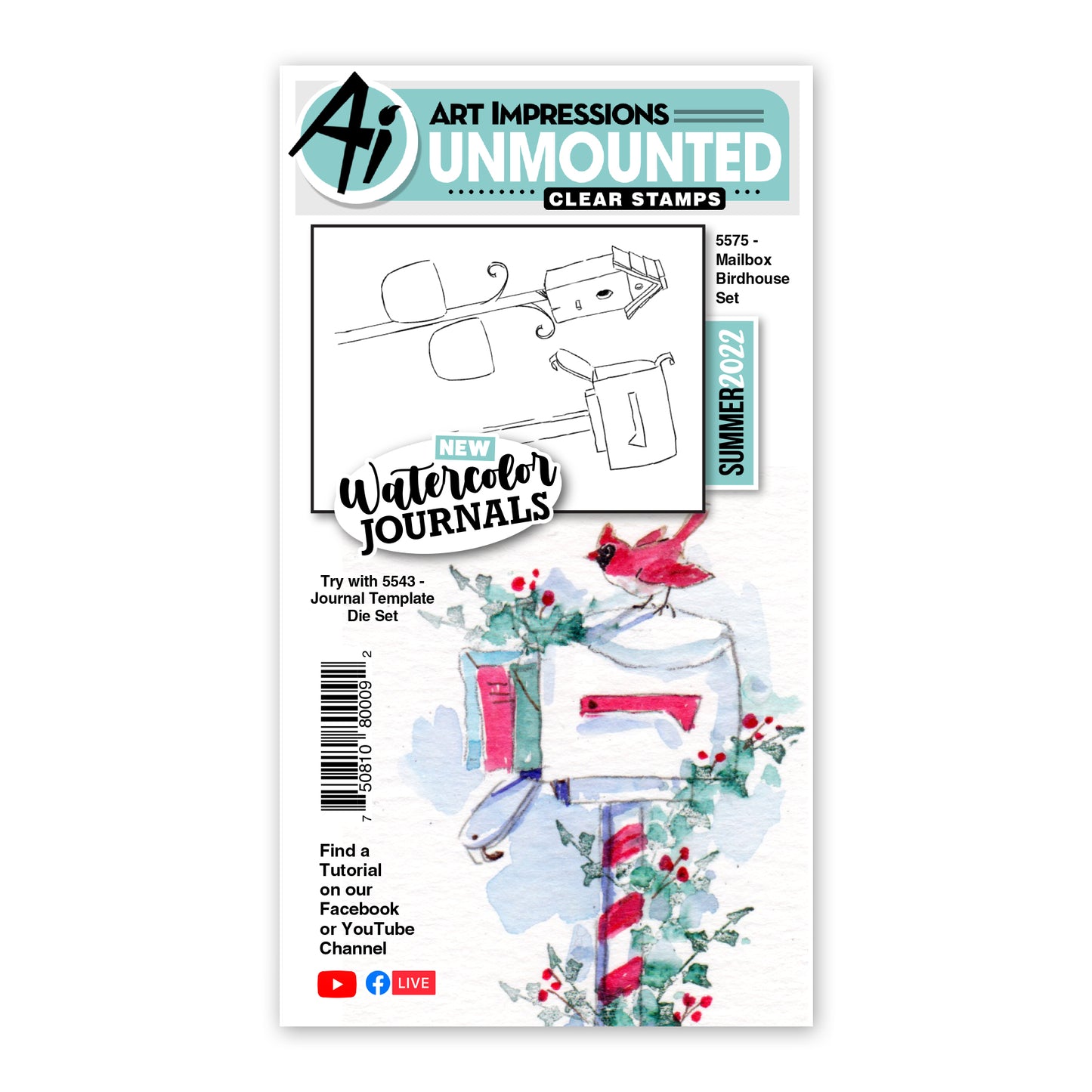 Art Impressions - 5575 Mailbox Birdhouse set*