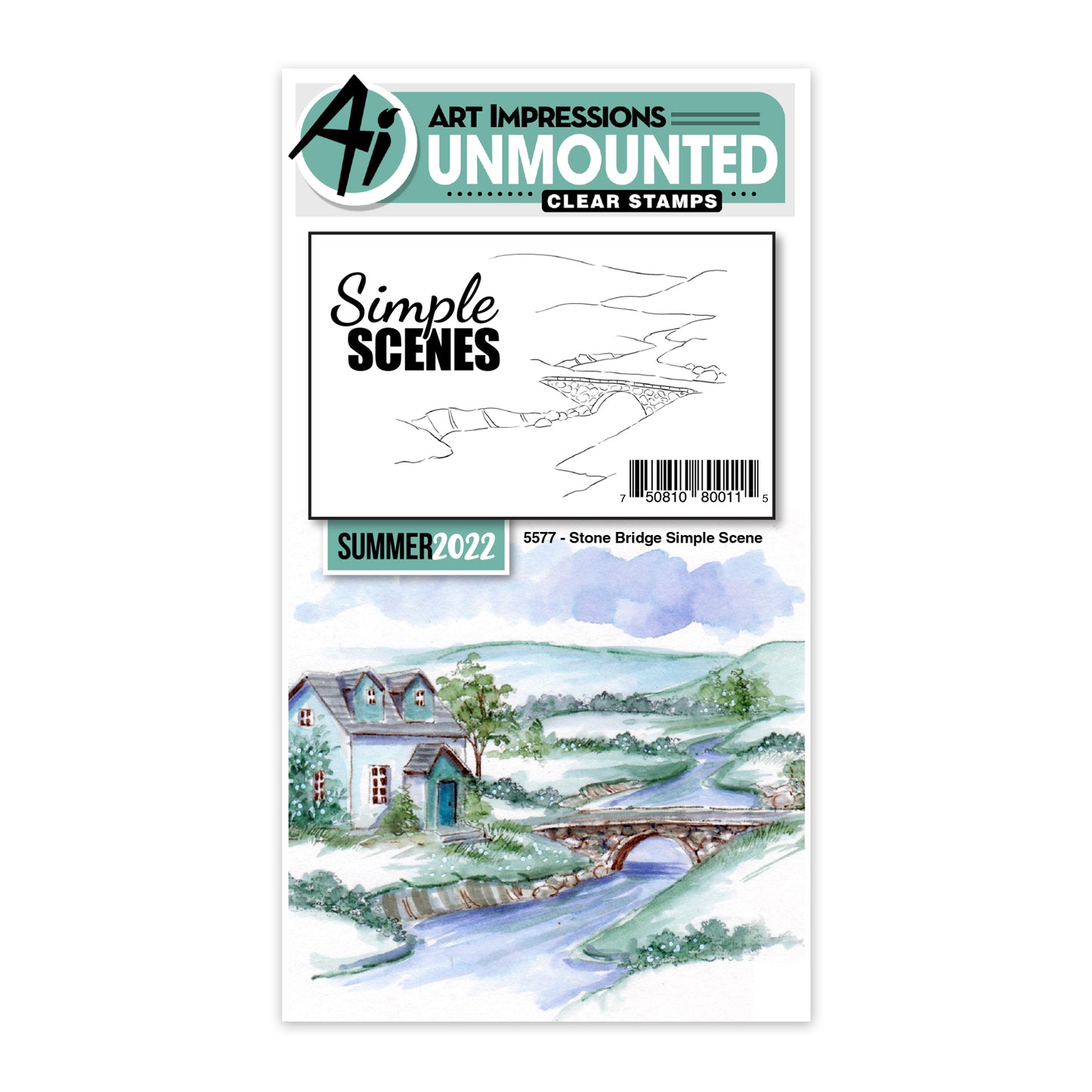 Art Impressions - 5577 Stone Bridge Simple Scene* - out of stock