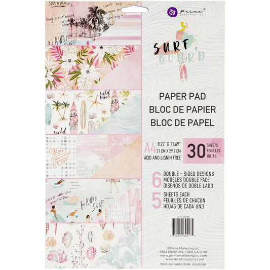 Prima Marketing 645175 Surfboard Paper Pad A4 30page
