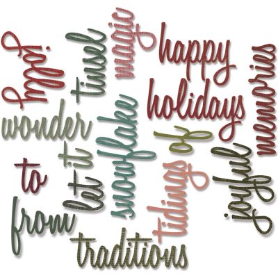 Sizzix - 660977 Holiday Words #2 Script..*