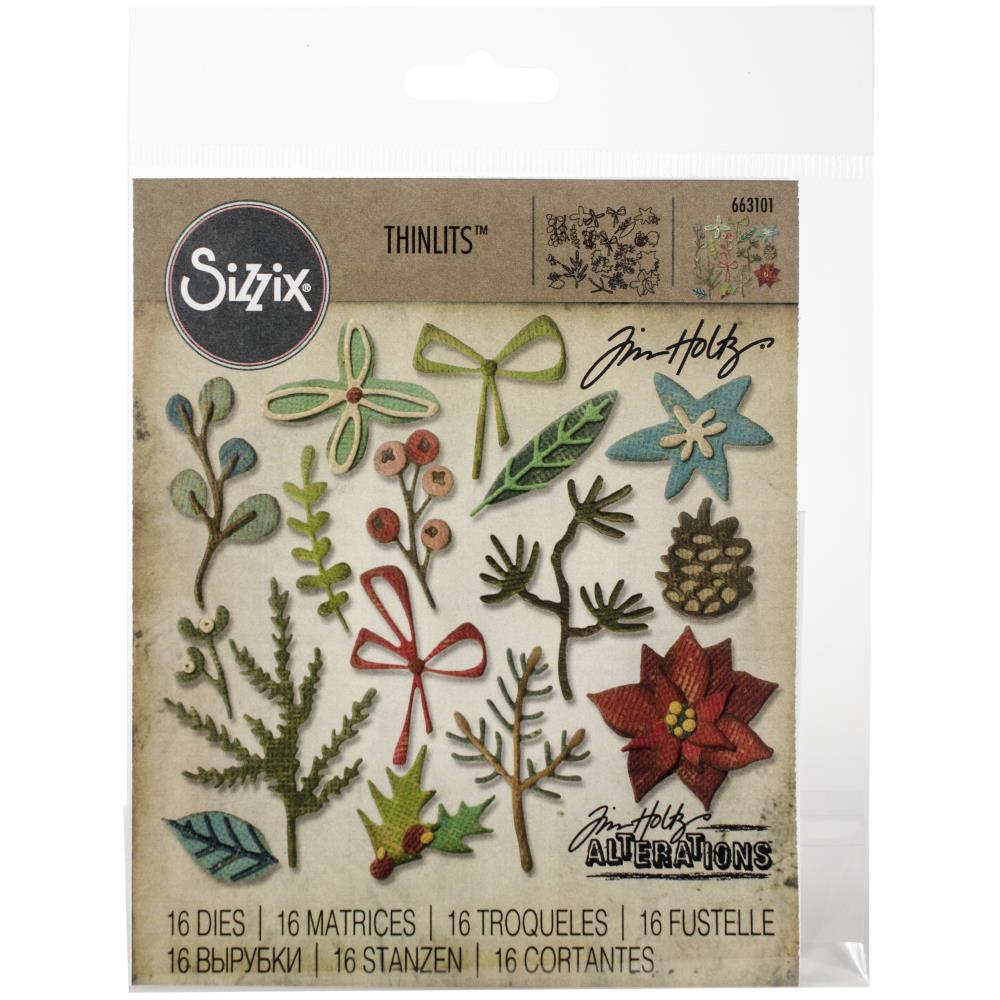 Tim Holtz / Sizzix 663101 Funky Festive die set.........