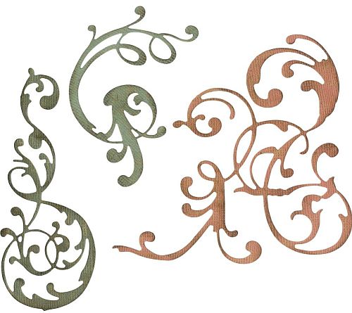 Tim Holtz / Sizzix 664176 - Adorned (thinlits die set)........