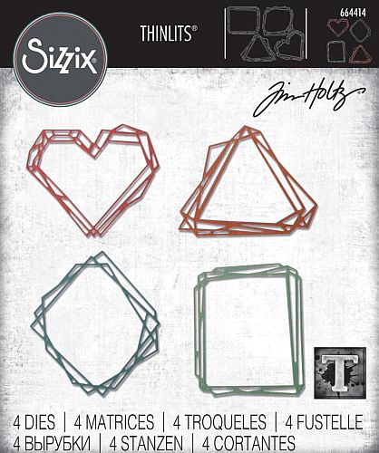 Tim Holtz / Sizzix 664414 Geo Frames Thinlits set................