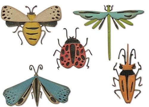 Sizzix / Tim Holtz - 665364 Funky Insects Colorize die set*