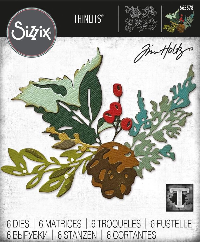 Tim Holtz / Sizzix - 665578 Holiday Brushstroke #2 ......